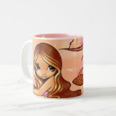 2 Couleurs Tasse "de sirène de Sunkissed" (Devant gauche)