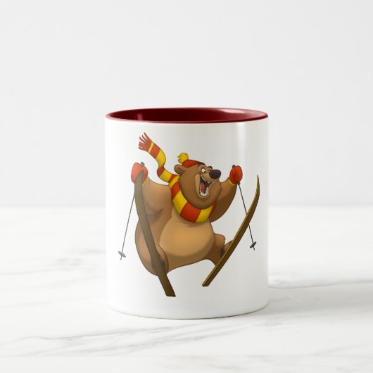 2 Couleurs Tasse de ski d'ours (Centre)