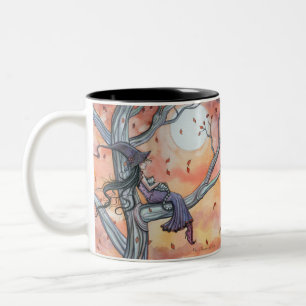 2 Couleurs Tasse de sorcière de sommeil automnal Chat Molly H