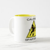 2 Couleurs Tasse de Spartans de précaution (Devant gauche)