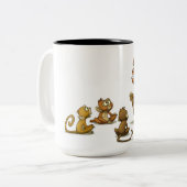 2 Couleurs Tasse de spectacle de marionnettes de singe (Devant gauche)