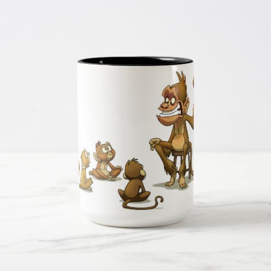 2 Couleurs Tasse de spectacle de marionnettes de singe (Centre)