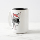 2 Couleurs Tasse de Sphynx de Noël (Devant gauche)