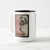 2 Couleurs Tasse de squelette priant Halloween (Devant gauche)