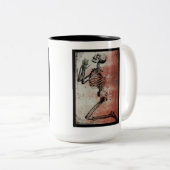 2 Couleurs Tasse de squelette priant Halloween (Devant droit)