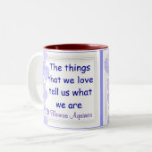 2 Couleurs Tasse de St Thomas Aquinas (Devant gauche)