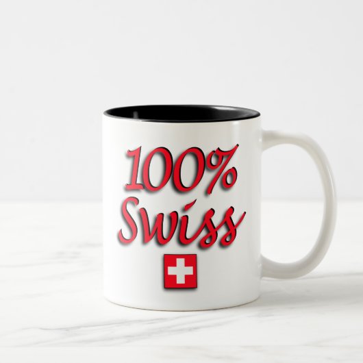 2 Couleurs Tasse de Suisse de 100% (Droit)