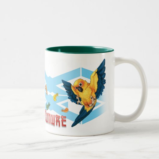 2 Couleurs Tasse de Sun Conure Cutie (Droit)