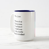 2 Couleurs Tasse de Sun de zodiaque - Lion (Devant gauche)