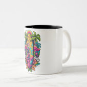 2 Couleurs tasse de surf tropicale (Devant droit)
