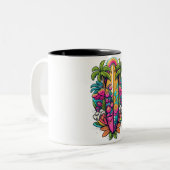 2 Couleurs tasse de surf tropicale (Devant gauche)