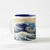 2 Couleurs Tasse de surfer (Devant gauche)
