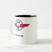 2 Couleurs Tasse de SURVIVANT de CFR (Devant gauche)