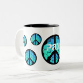 2 Couleurs Tasse de symbole de paix - Pax ! (Devant gauche)