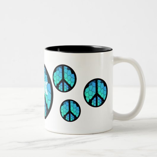 2 Couleurs Tasse de symbole de paix - Pax ! (Droit)