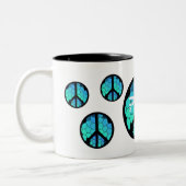 2 Couleurs Tasse de symbole de paix - Pax ! (Gauche)