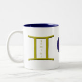 2 Couleurs Tasse de symbole de zodiaque de Gémeaux (Gauche)