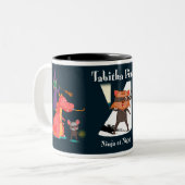 2 Couleurs Tasse de Tabitha Fink Ninja (foncée) (Devant gauche)