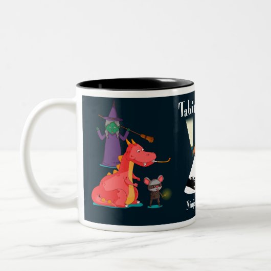 2 Couleurs Tasse de Tabitha Fink Ninja (foncée) (Gauche)