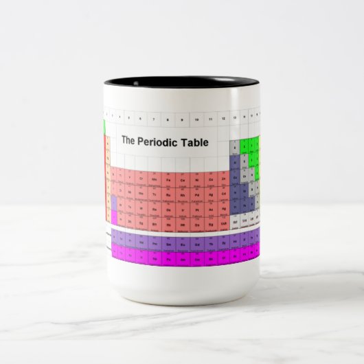 2 Couleurs Tasse de Tableau périodique - format standard (Centre)
