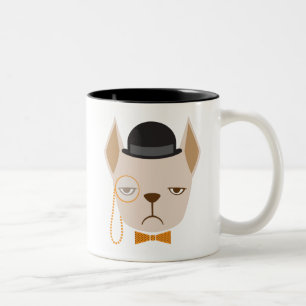 2 Couleurs Tasse de tasse de moyen de bouledogue français