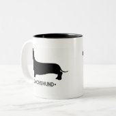 2 Couleurs Tasse de teckel (Devant gauche)