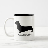 2 Couleurs Tasse de teckel (Gauche)