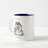 2 Couleurs Tasse de temps d'anniversaire (hamster) (Devant gauche)