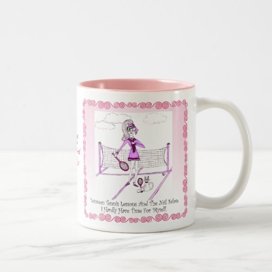 2 Couleurs Tasse de tennis (Droit)