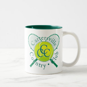 2 Couleurs Tasse de tennis de club national de Cartersville