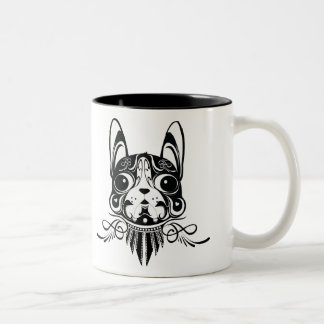 2 Couleurs tasse de terrier de Boston de chien de chienchien