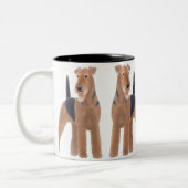 2 Couleurs Tasse de terriers d'Airedale (Gauche)