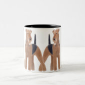 2 Couleurs Tasse de terriers d'Airedale (Centre)