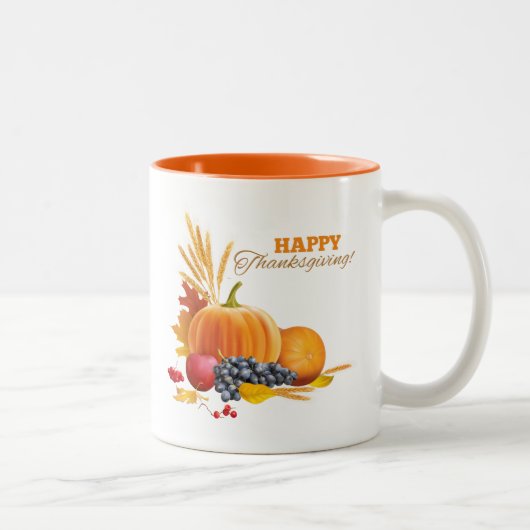 2 Couleurs Tasse de Thanksgiving (Droit)