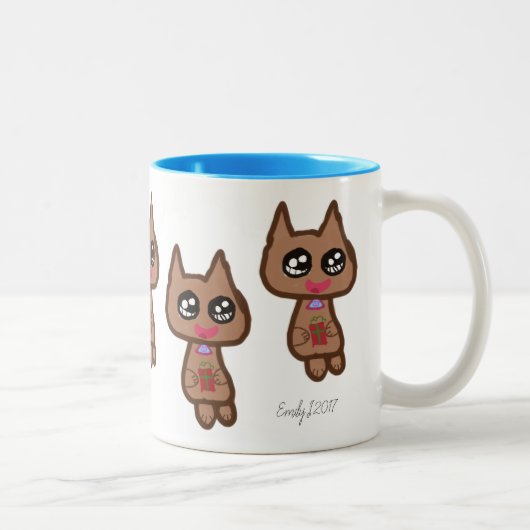 2 Couleurs Tasse de thé de café de chat de Kitty (Droit)
