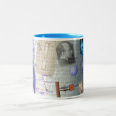 2 Couleurs Tasse de thème de physique (Centre)