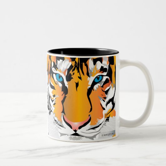 2 COULEURS TASSE DE TIGER-ORANGE (Droit)