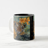 2 Couleurs Tasse de tigre (Devant gauche)