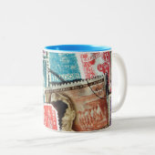2 Couleurs Tasse de timbres-poste (Devant droit)