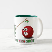 2 Couleurs Tasse de tir de baiser de Noël (Devant droit)