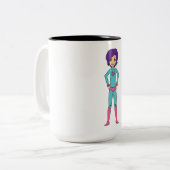 2 Couleurs Tasse de ton de Domiknitter deux (Devant gauche)