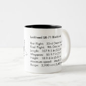 2 Couleurs Tasse de ton de Lockheed SR-71 deux - noir (Devant droit)