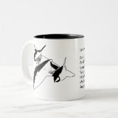 2 Couleurs Tasse de ton de Lockheed SR-71 deux - noir (Devant gauche)