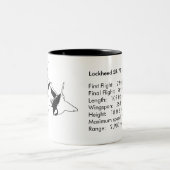 2 Couleurs Tasse de ton de Lockheed SR-71 deux - noir (Centre)