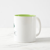 2 Couleurs Tasse de ton de RQ deux dans vert clair (Devant droit)