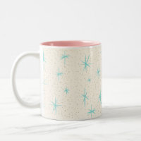 Tasse de ton de Starbursts deux de turquoise d'âge