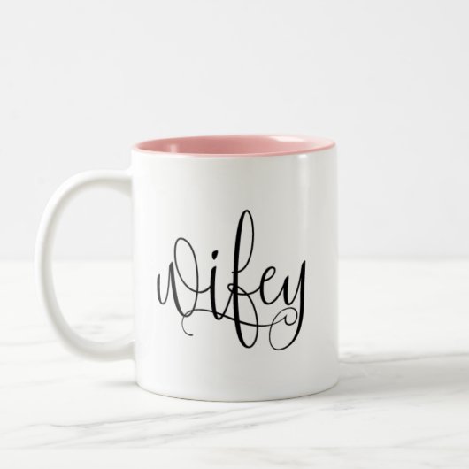 2 Couleurs Tasse de ton de Wifey deux (Gauche)