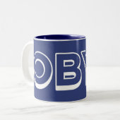 2 Couleurs Tasse de ton d'OBYF deux (Devant gauche)