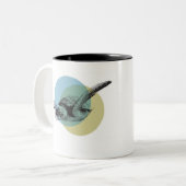 2 Couleurs Tasse de tortue de mer (Devant gauche)