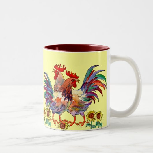 2 Couleurs TASSE de TOURNESOL de COQ par SHARON SHARPE (Droit)